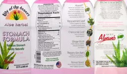 Label for Aloe Herbal Stomach Formula