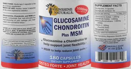 Label for Glucosamine Chondroitin plus MSM