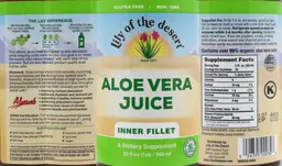 Label for Aloe Vera Juice Inner Fillet
