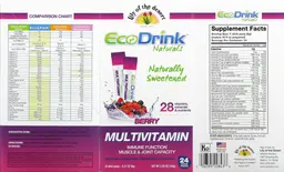 Label for Multivitamin Berry