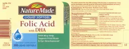 Label for Folic Acid With DHA