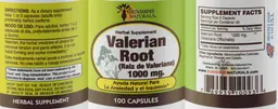 Label for Valerin Root 1000 mg
