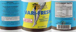 Label for Vari-Fresh with Hammamelis Virginiana
