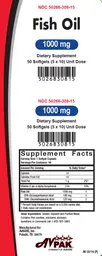 Label for Fish Oil 1000 mg