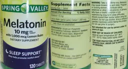 Label for Melatonin 10 mg