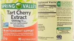 Label for Tart Cherry Extract 1200 mg