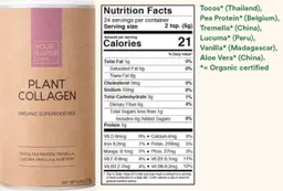 Label for Plant Collagen
