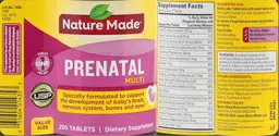 Label for Prenatal Multi