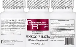 Label for Ginkgo Biloba