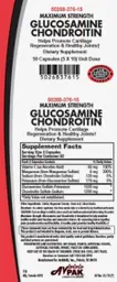 Label for Maximum Strength Glucosamine Chondroitin