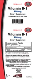 Label for Vitamin B-1 100 mg