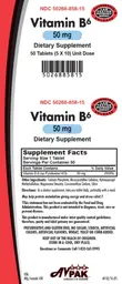 Label for Vitamin B6 50 mg