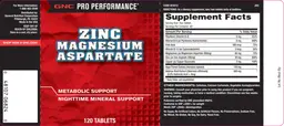 Label for Zinc Magnesium Aspartate