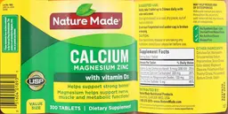 Label for Calcium Magnesium Zinc