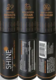 Label for Shine Tropical Australian Fruit Flavor
