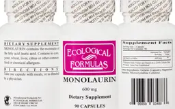 Label for Monolaurin 600 mg