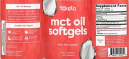 Label for MCT Oil Softgels