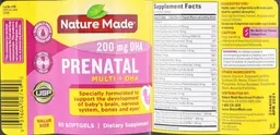 Label for Prenatal Multi + DHA 200 mg