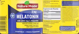 Label for Melatonin 3 mg With L-Theanine