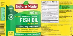 Label for Omega-3 From Fish Oil 1400 mg