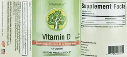 Label for Vitamin D