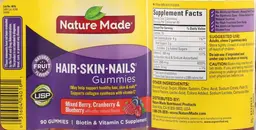 Label for Hair-Skin-Nails Gummies