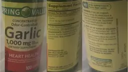 Label for Concentrated Odor-Controlled Garlic 1,000 mg