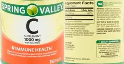 Label for C 1000 mg with Rose Hips