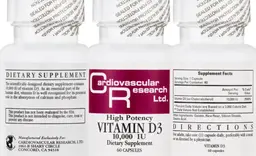 Label for Vitamin D3 10,000 IU