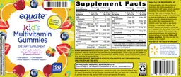 Label for Kid's Multivitamin Gummies