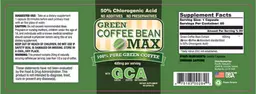 Label for Green Coffee Bean Max