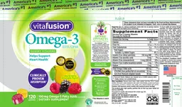 Label for Omega-3 EPA/DHA Natural Berry Lemonade Flavors