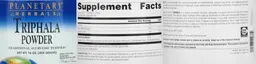 Label for Triphala Powder
