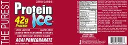 Label for Protein Ice Acai Pomegranate