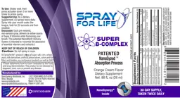 Label for Super B-Complex Orange Cream Flavor