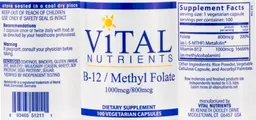 Label for B-12 / Methyl Folate 1000 mcg/800 mcg