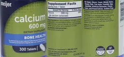 Label for Calcium 600 mg