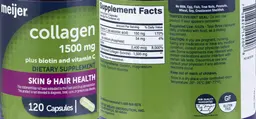 Label for Collagen 1500 mg