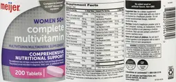 Label for Complete Multivitamin Women 50+