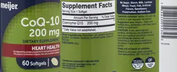 Label for CoQ-10 200 mg