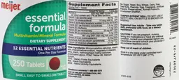 Label for Essential Formula