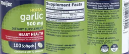 Label for Garlic 500 mg