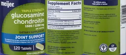 Label for Glucosamine Chondroitin 1500/1200 mg