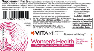 Women's Health Orange French Vanilla Fla