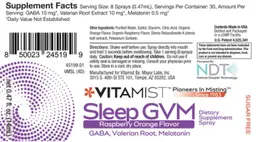 Label for Sleep GVM Raspberry Orange Flavor