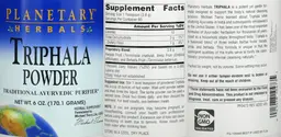 Label for Triphala Powder