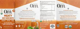 Label for Mighty Beef Bone Broth