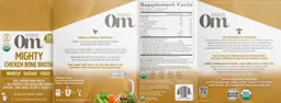 Label for Mighty Chicken Bone Broth