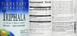Label for Triphala 500 mg