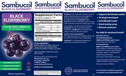 Label for Black Elderberry Sugar Free Formula Syrup